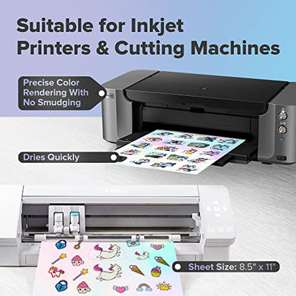 Holographic Vinyl Stickier Paper for Inkjet Printers - 20 Sheets